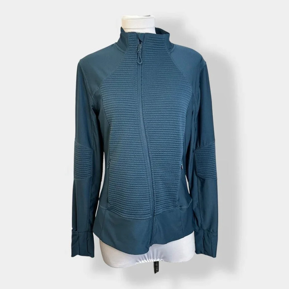 Mondetta Teal Ribbed Athletic Jacket Large - Picture 1 of 5